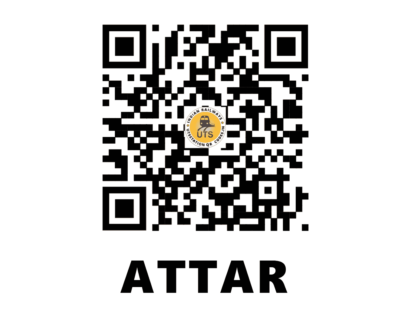 UTS QR Code for ATTAR - ATR (WR - MADHYA PRADESH)
